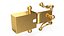 Yellow Gold Push Button Box Clasp