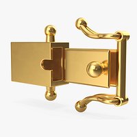Yellow Gold Push Button Box Clasp