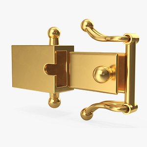 Yellow Gold Push Button Box Clasp