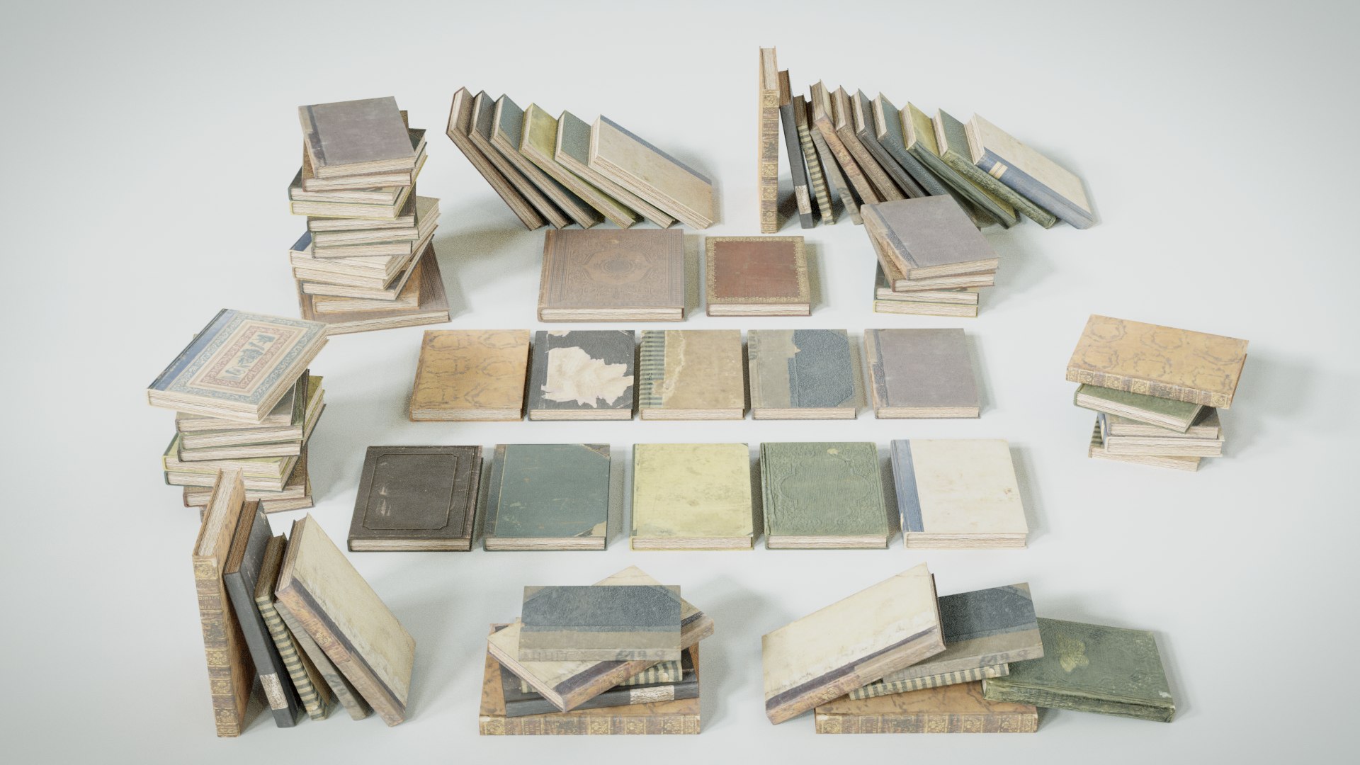 Old Books Game-Ready Models 3D - TurboSquid 1774871