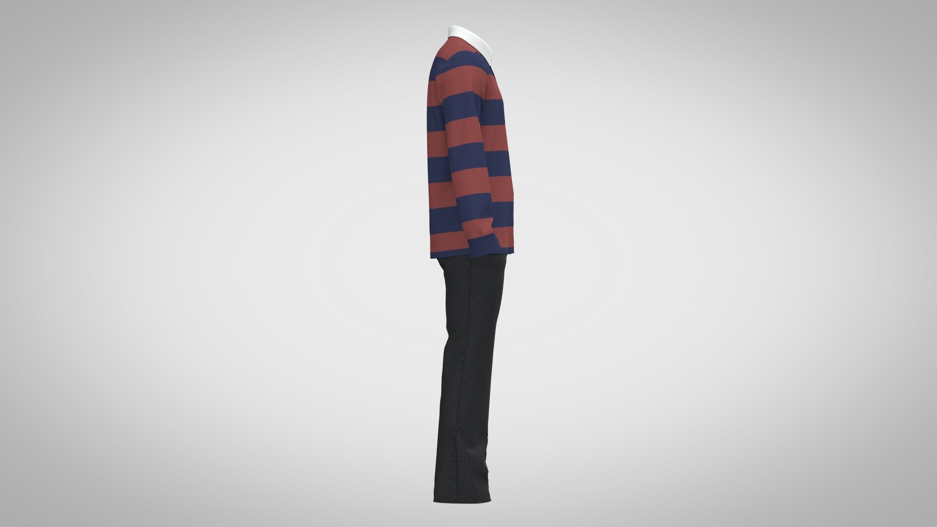 3D Model Rugby Shirt Outfit - TurboSquid 2171131