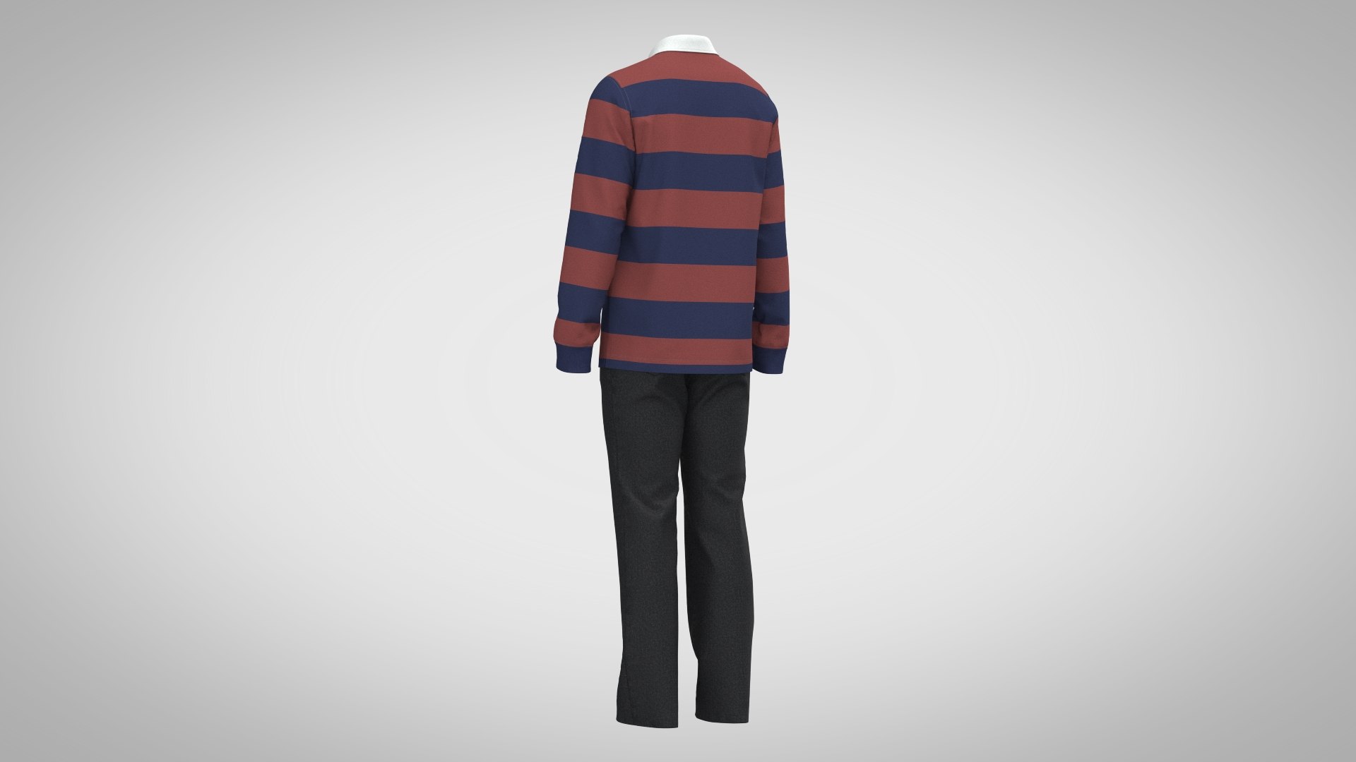 3D Model Rugby Shirt Outfit - TurboSquid 2171131