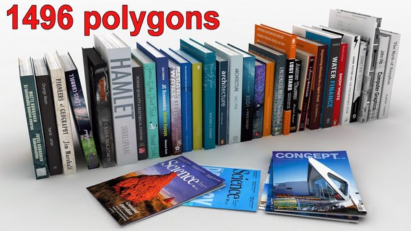 books magazines 3d max