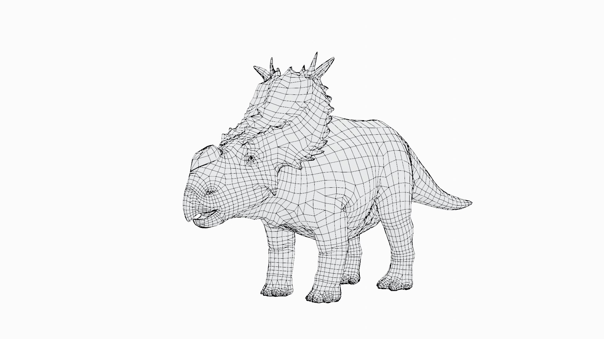 Pachyrhinosaurus Basemesh Low Poly 3D model - TurboSquid 2107880