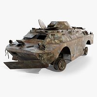 BRDM-2 Burnt