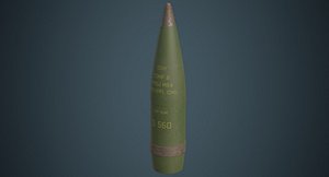 artillery projectile 1b 3D
