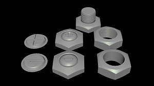3D bolt lowpoly