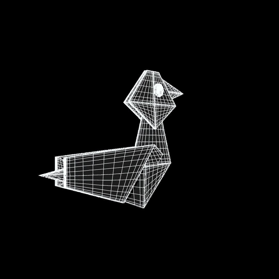 3d duck origami model