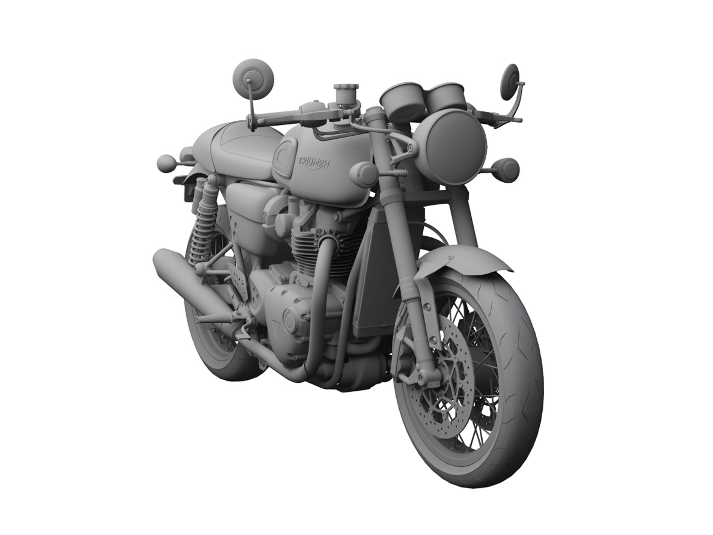 3d Triumph Thruxton R 2016 Model