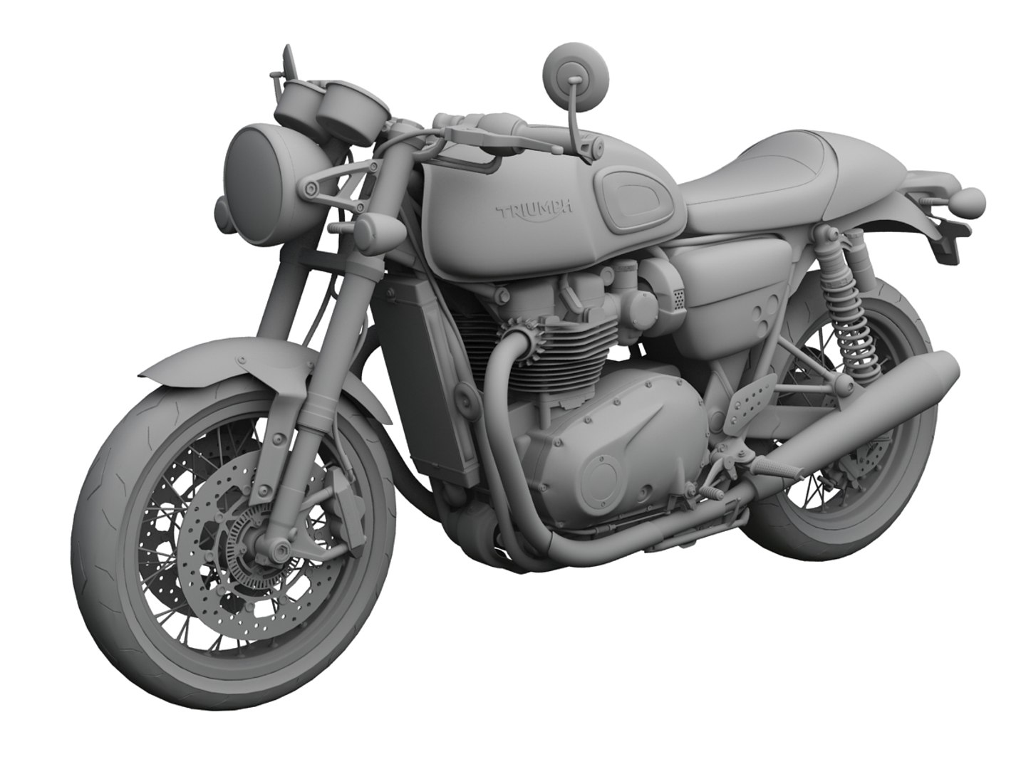 3d Triumph Thruxton R 2016 Model