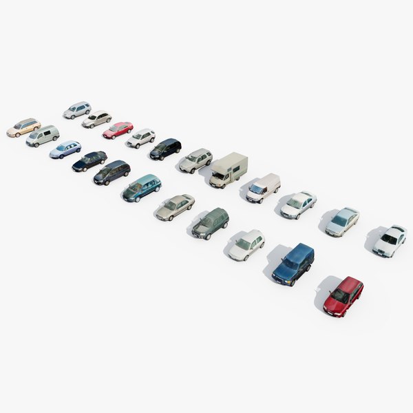 22 CARS LOW POLY