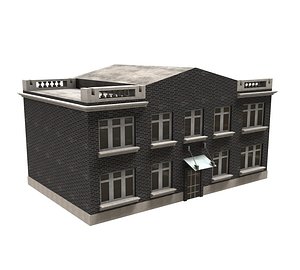 3D colonial house model