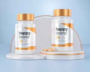 Medicine Bottle Packaging 3D model