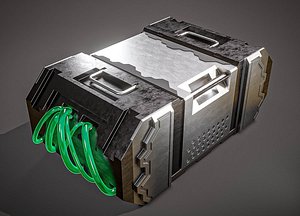 3D model sci-fi military crates