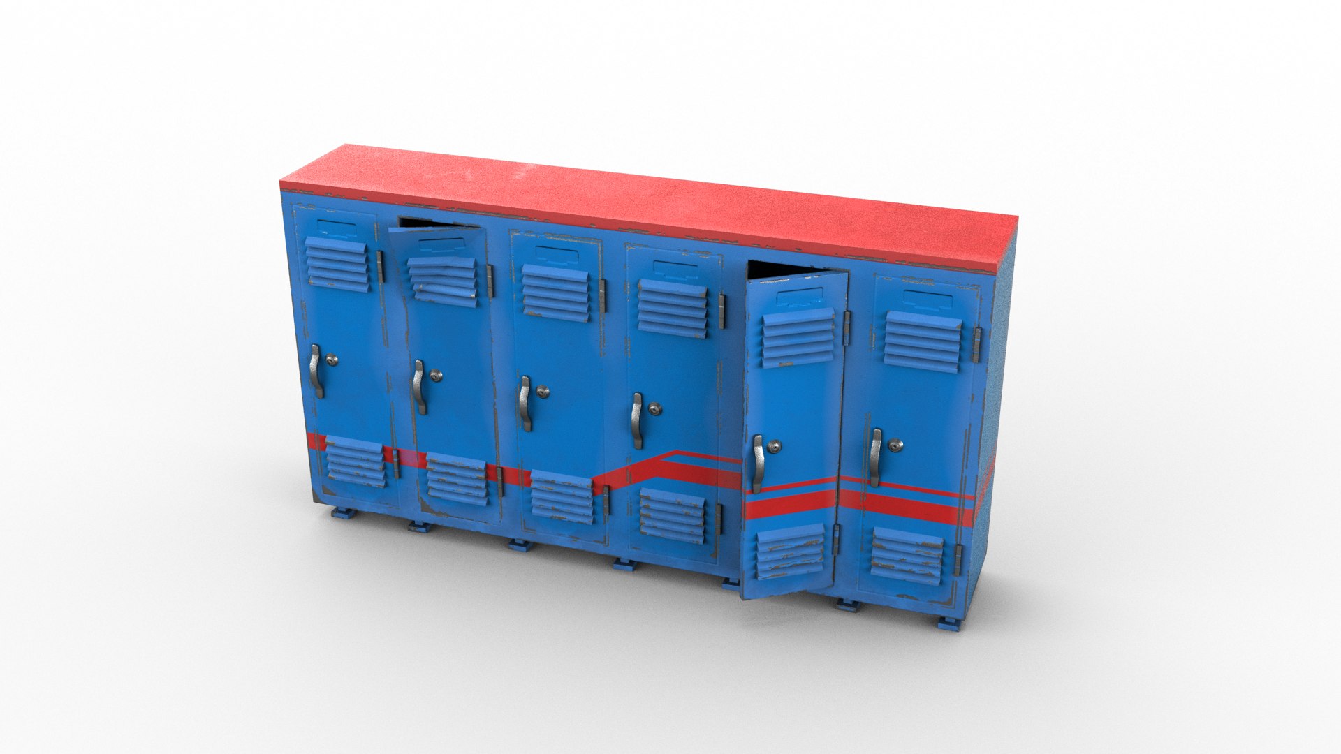 Stylized Lockers 3D - TurboSquid 1729913