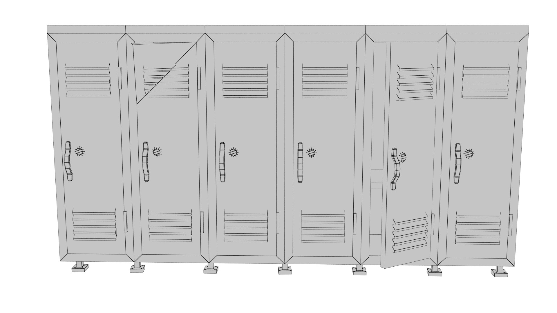 Stylized Lockers 3D - TurboSquid 1729913