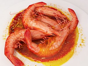 3d cooked shrimp