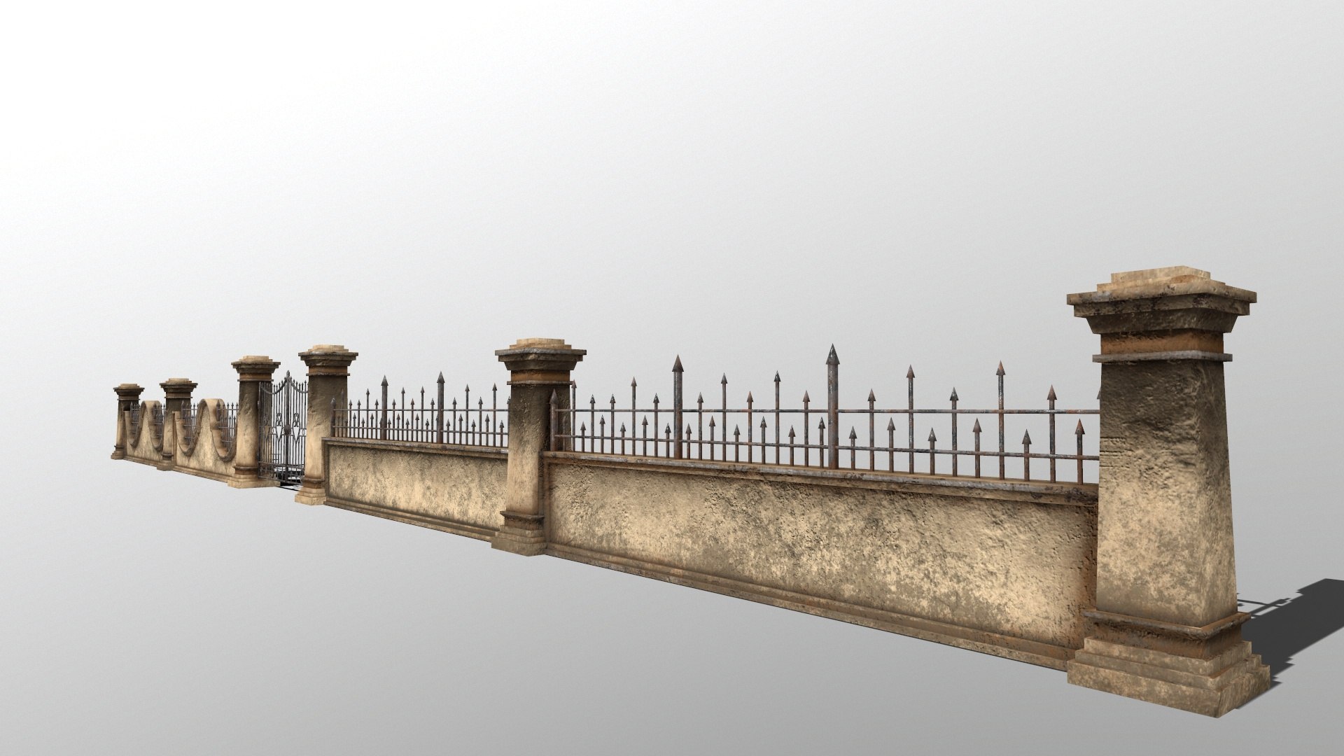 Gate Wall 3D Model - TurboSquid 1299939