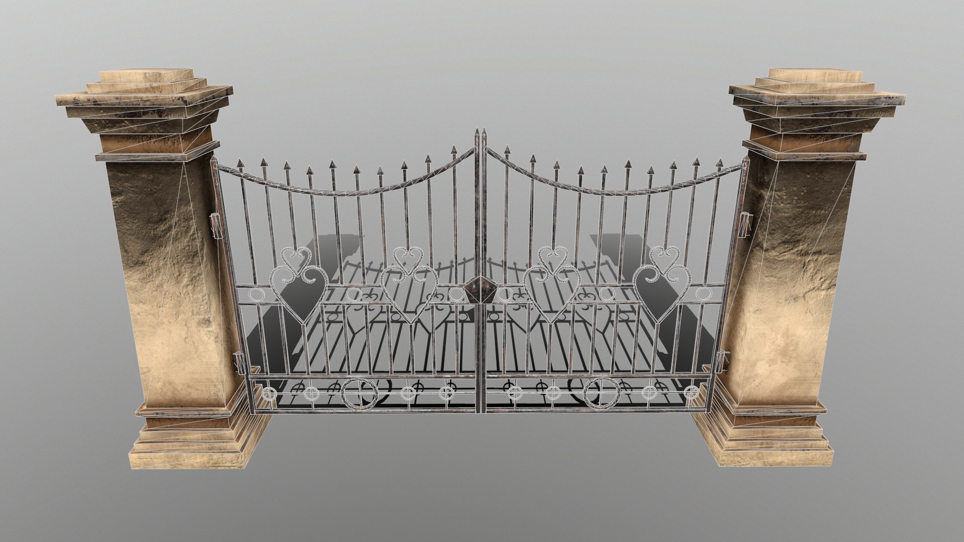 Gate Wall 3D Model - TurboSquid 1299939