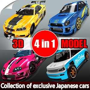 3D exclusive japanese cars