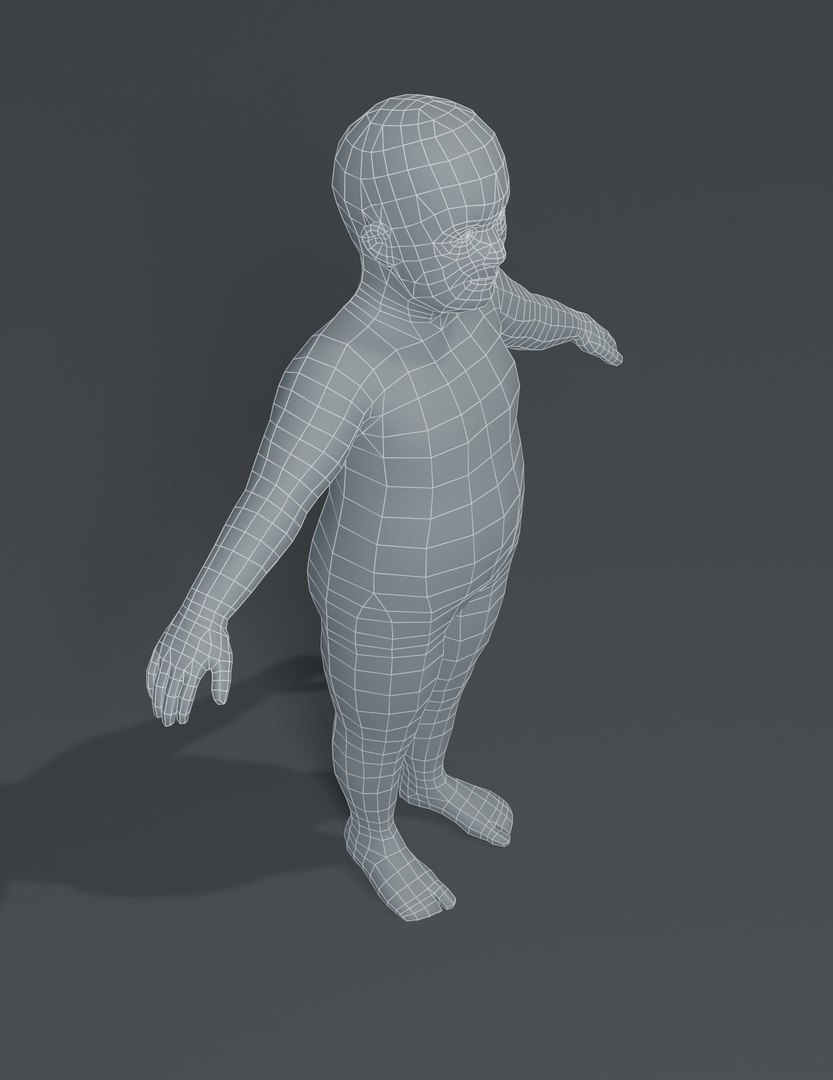 3D Fat Human Body Base Mesh - TurboSquid 1532979