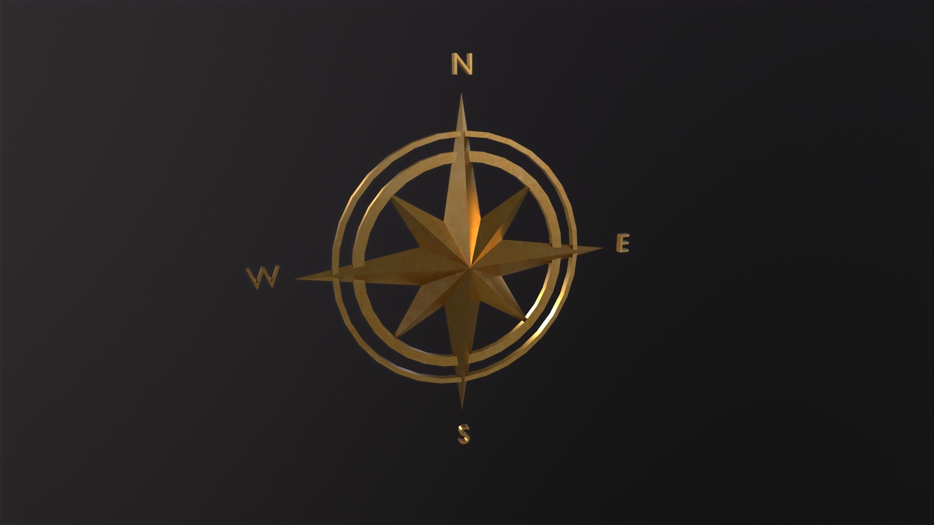 3D Compass Rose TurboSquid 2132297