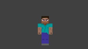 fully rigged steve minecraft