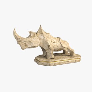 rhinoceros rhino statue 3d model