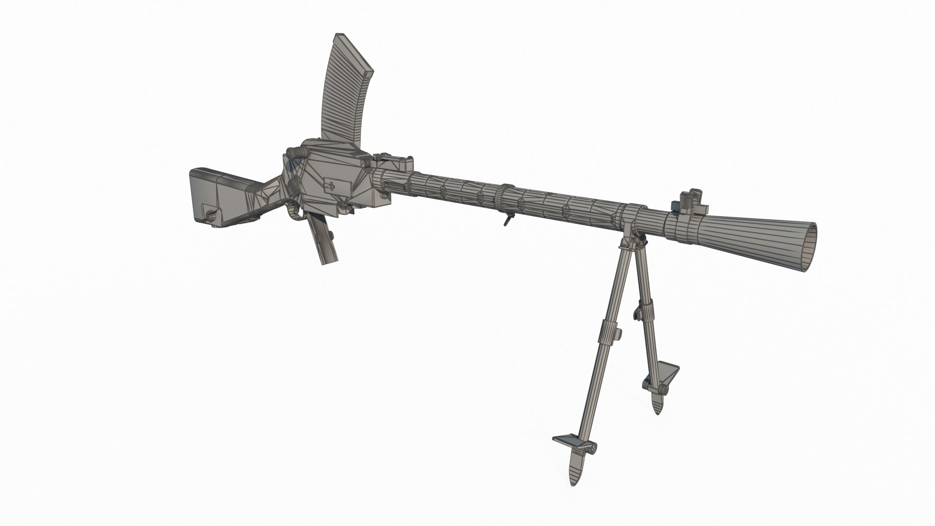 3D Old Style Weapon Machine Gun Model - TurboSquid 2195912