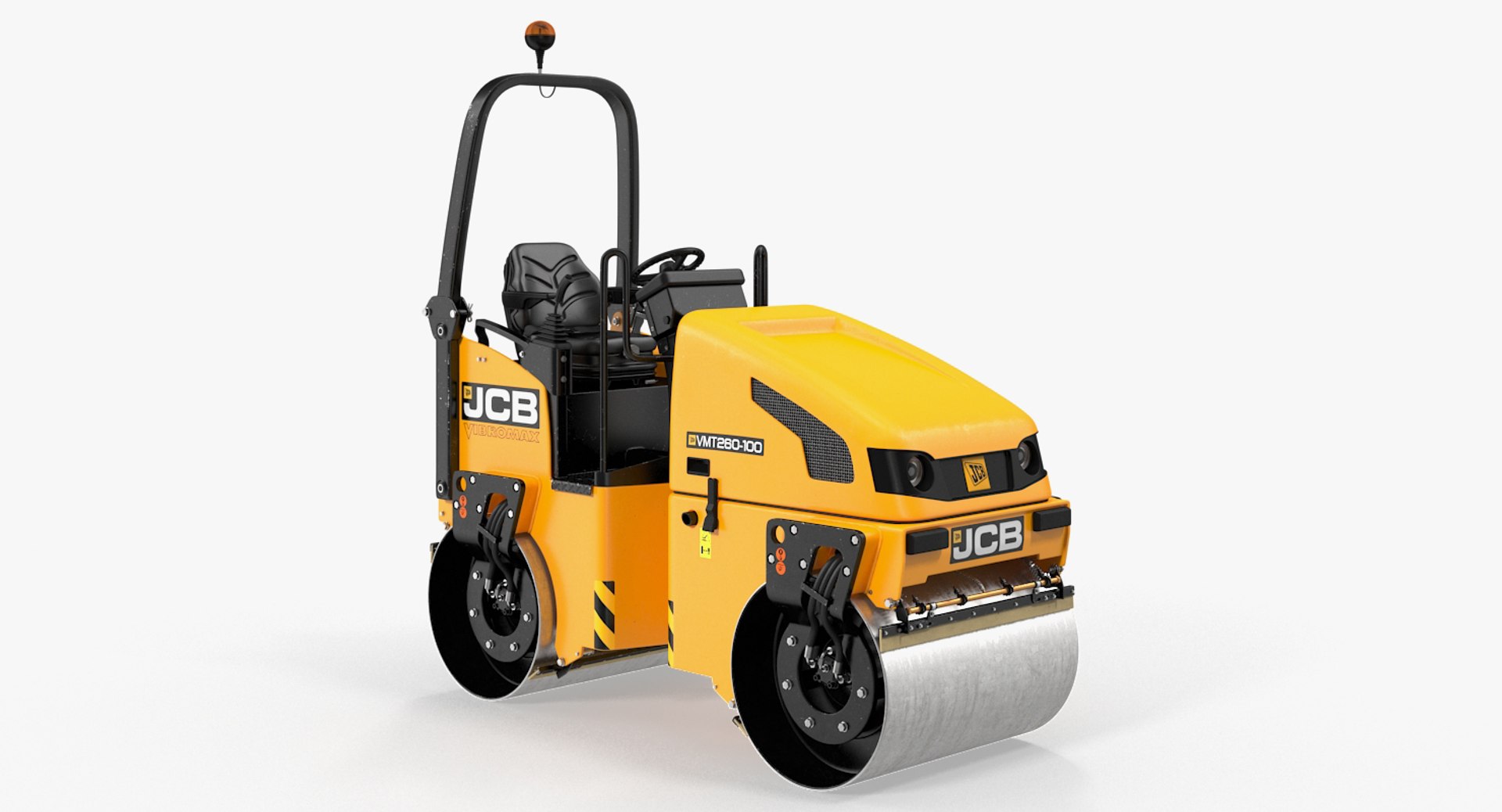 Compact Tandem Vibratory Road Roller JCB 3D model preview