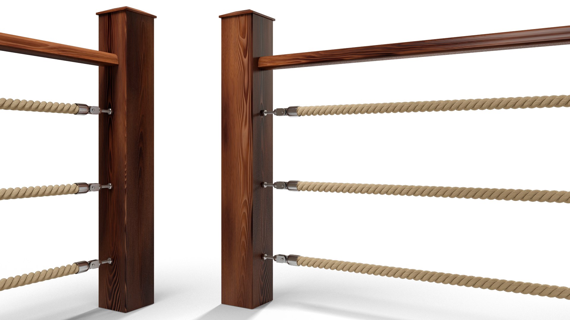 Rope Railing 3D Model - TurboSquid 1716301