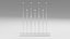 Tiered Clear Tube Candlestick on Rectangular Base