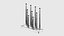 Tiered Clear Tube Candlestick on Rectangular Base