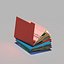 falling stack folders 3d c4d