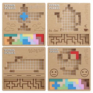 3D Children Wall Panel Toys Set 2 Tetris