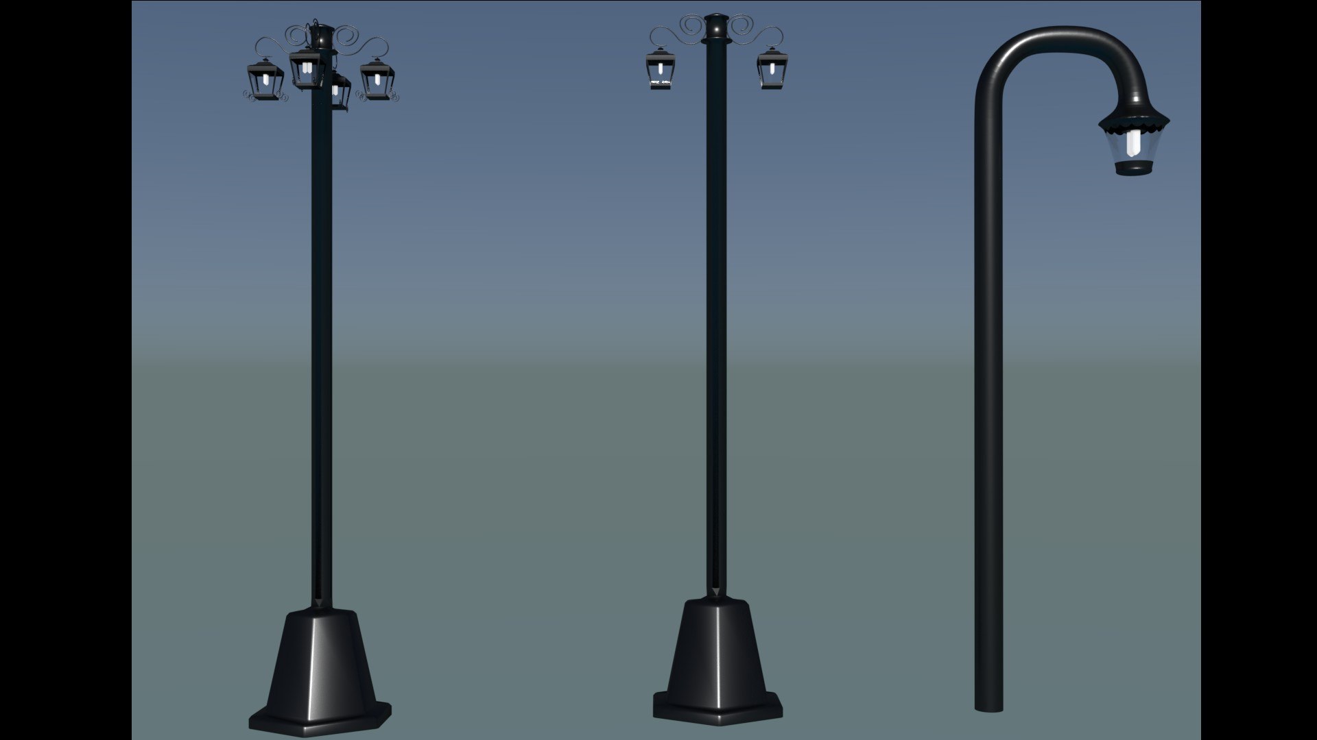 Simple street lamp model - TurboSquid 1202300