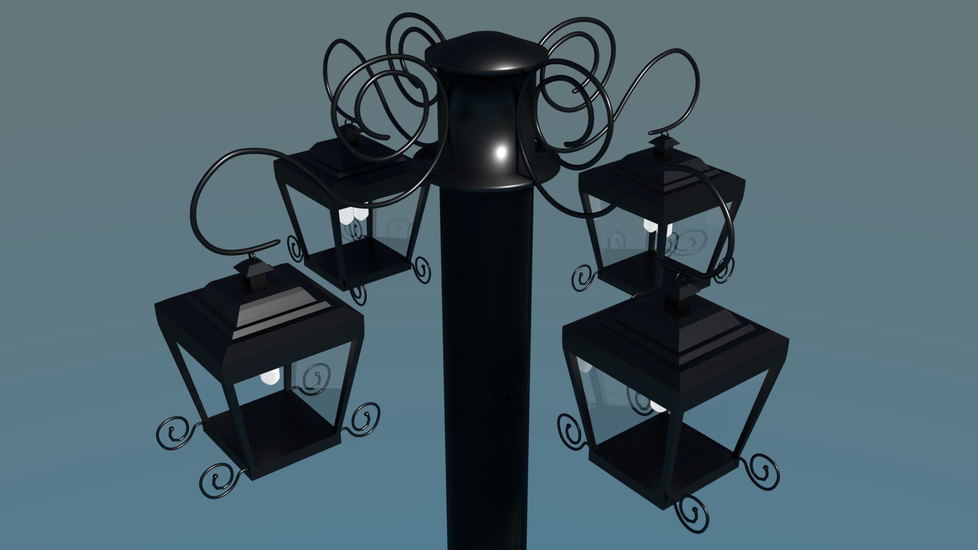 Simple street lamp model - TurboSquid 1202300