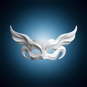 Abstract Winged Face 3D Print Model 3D model