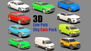 3D Cars Pack Low-Poly model