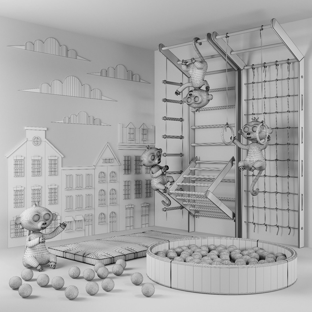 3D Model Childrens Complex Set - TurboSquid 1852082