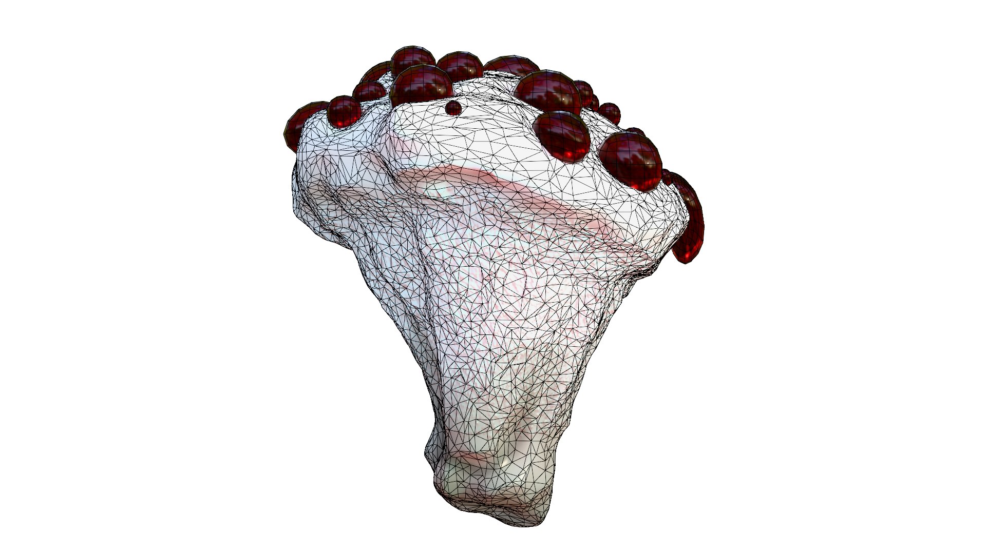 Hydnellum Peckii 3D model https://p.turbosquid.com/ts-thumb/A4/xCQgNV/EK/wire16/png/1762667678/1920x1080/fit_q87/7b5ee2985e17378ef45cfee4ab5b16d0df99bbb8/wire16.jpg