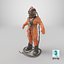 Empty Used Copper Diving Suit 3D