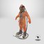 Empty Used Copper Diving Suit 3D