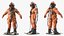 Empty Used Copper Diving Suit 3D