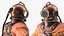 Empty Used Copper Diving Suit 3D
