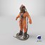 Empty Used Copper Diving Suit 3D
