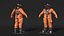 Empty Used Copper Diving Suit 3D