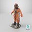 Empty Used Copper Diving Suit 3D