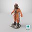 Empty Used Copper Diving Suit 3D