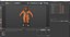 Empty Used Copper Diving Suit 3D